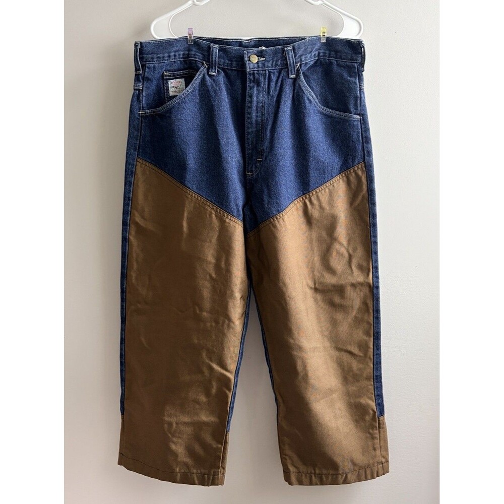 VTG Pointer Brand Brush Pants Mens 36x30 Denim Duck Canvas Hunting USA Made